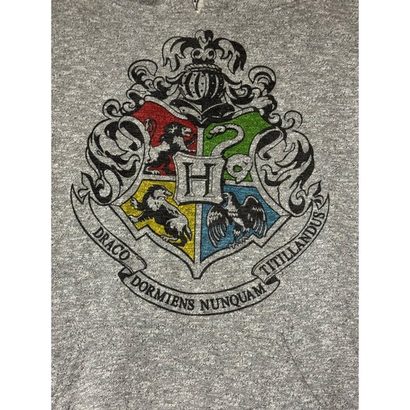 Harry Potter womens M Hogwarts Crest Grey Hoodie - Picture 8 of 16